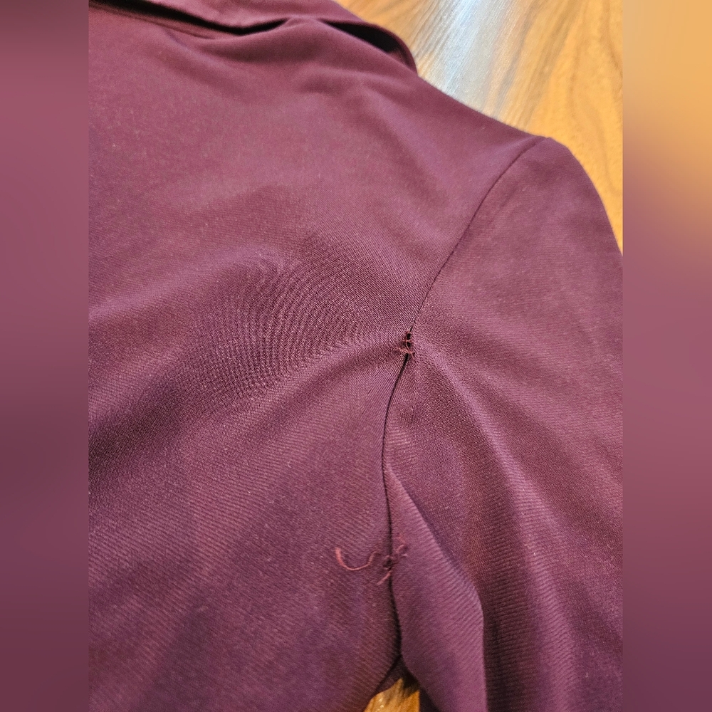 Elegant Purple Wrap Dress - Picture 10 of 11